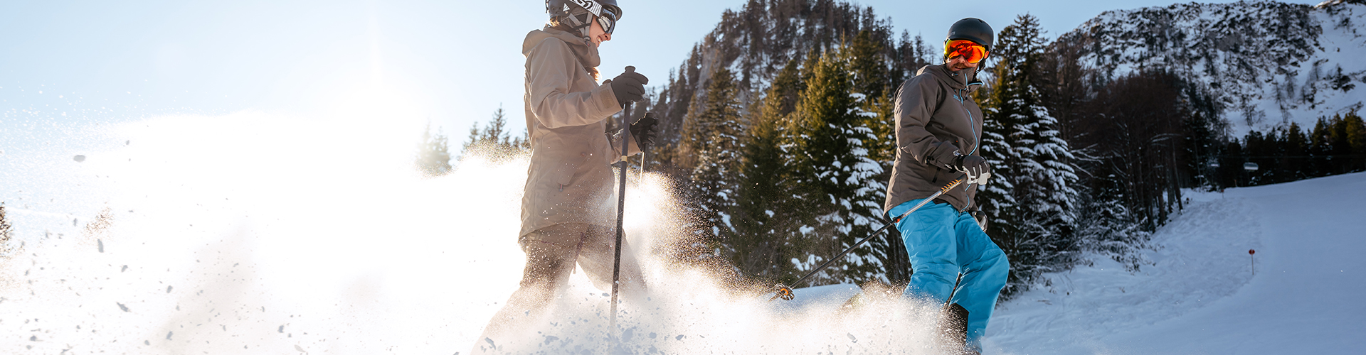 Loser Skifahren Schnee Aufwirbeln